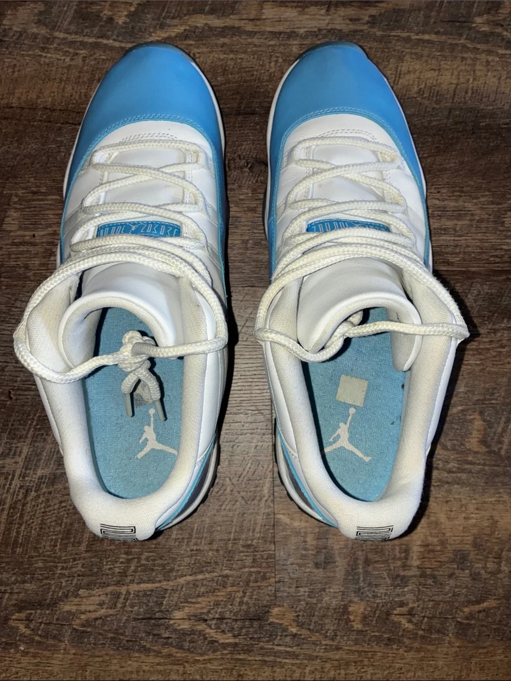 UNC Low 11s Jordan Low-Top Sneakers in White and Carolina Blue